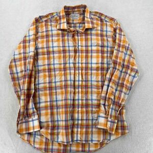 Ermenegildo Zegna Men's Multi Plaid Long Sleeve Button Down Shirt Size 42 / 16.5